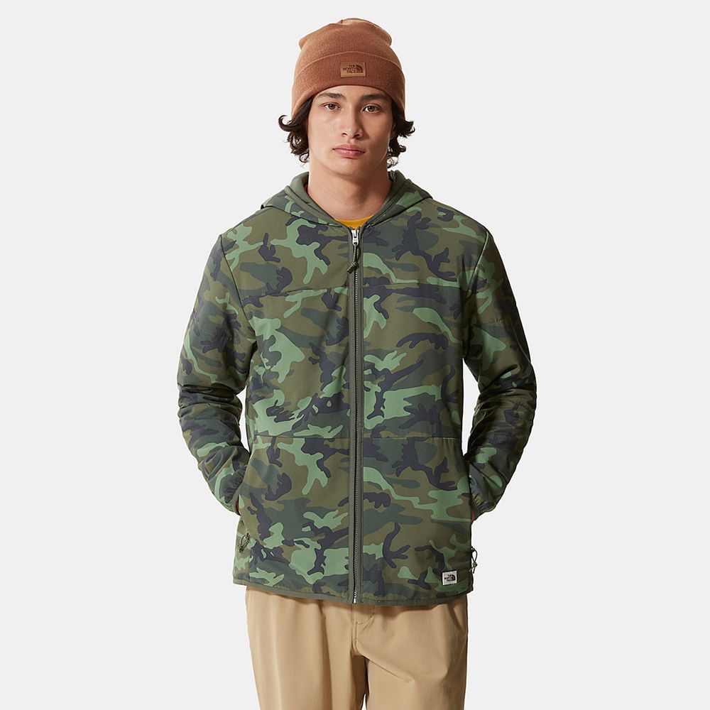 The North Face Hoodie Mens Australia - The North Face Printed Mountain Zip-Up Camo Print Mountain (P